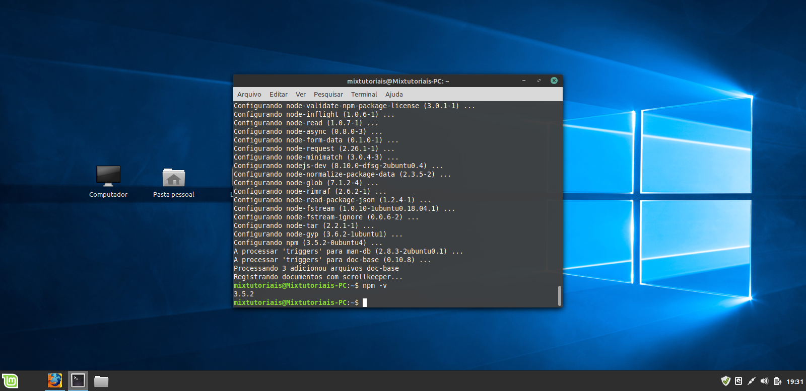 Instalar o Node js via terminal no Linux Ubuntu e Mint por NVM em 2021 ...